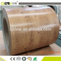 wood grain pvc laminated steel sheet Decorative Sheet for Kitchen Cabinet