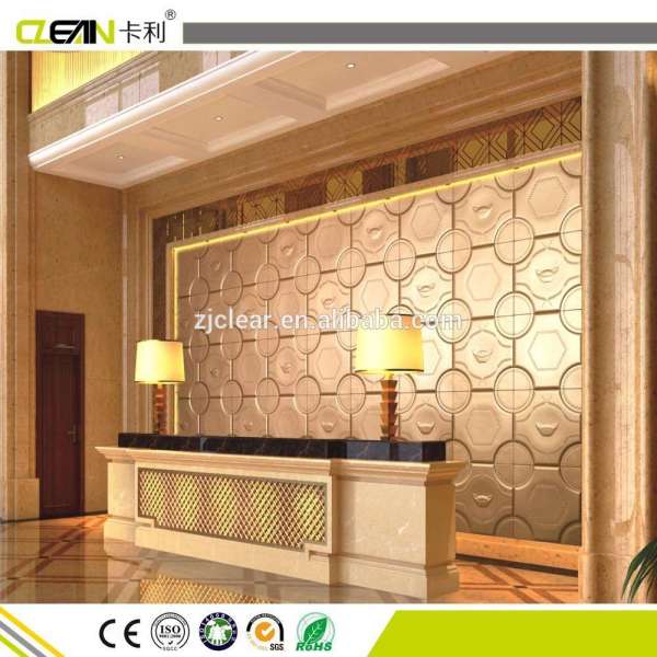 China Factory High Quality Carved 3D Leather wall panel