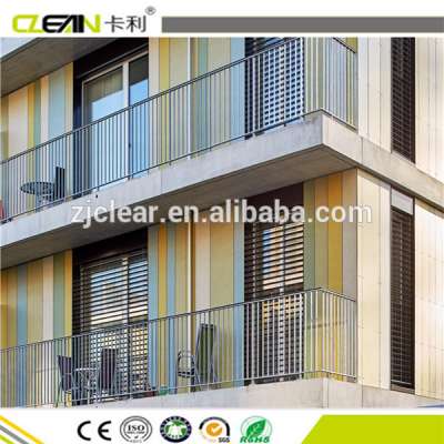 Curtain wall composite cement panels solid-colored facade